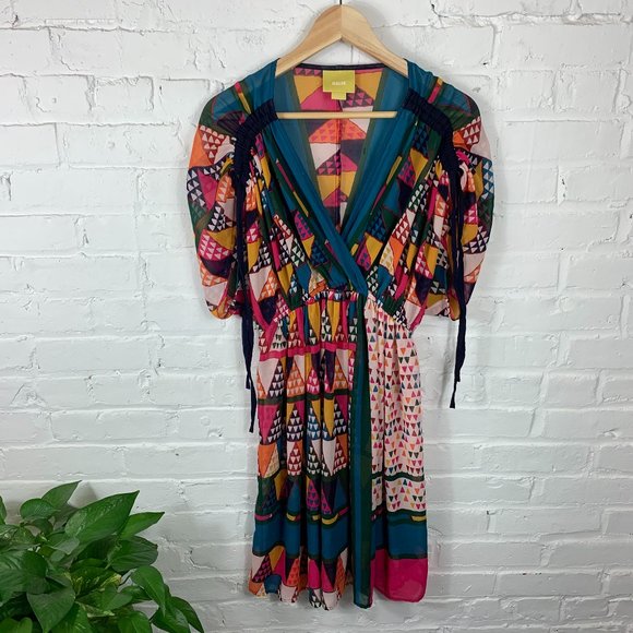 Anthropologie Dresses & Skirts - Anthropologie Kimono Sleeve Wrap Pleated Dress 2